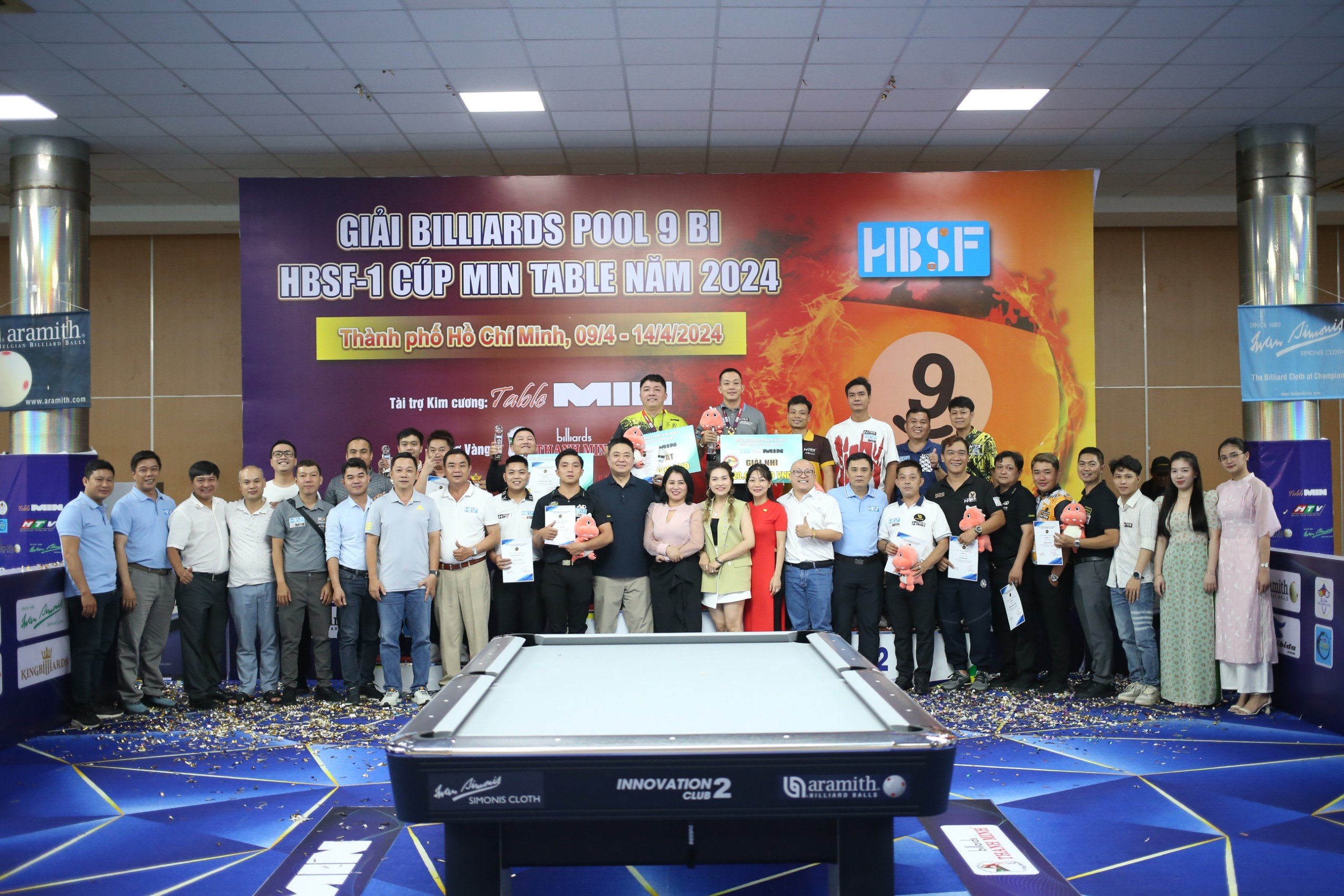 Nguyễn Hoàng Minh Tài vô địch Giải Billiards Pool 9 Bi HBSF Tou 1 năm 2024 - Cúp Min Table