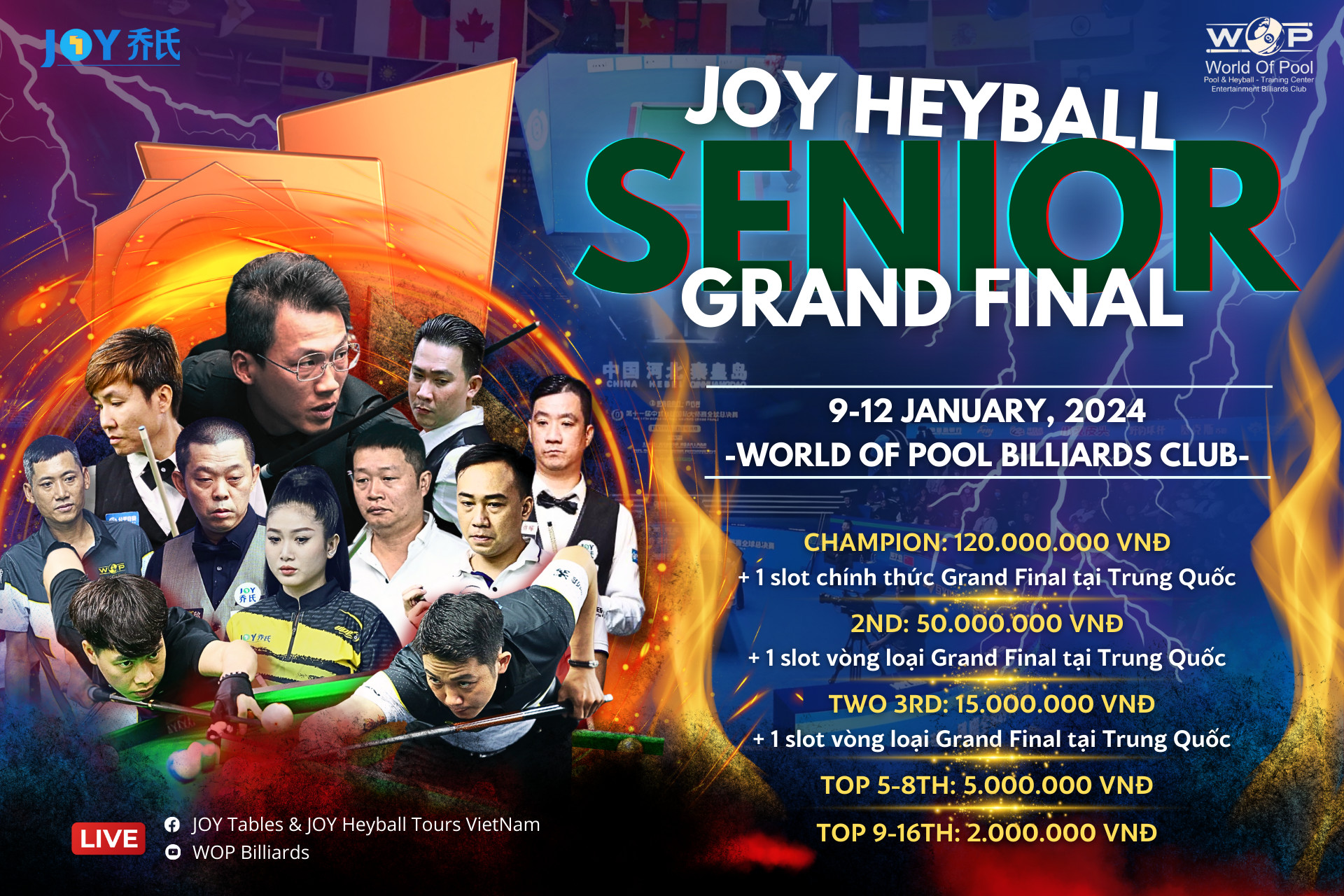 Giải billiards Joy Heyball Senior Grand Final Việt Nam 2023 - bệ phóng cho cơ hội nhận giải thưởng 17 tỷ đồng