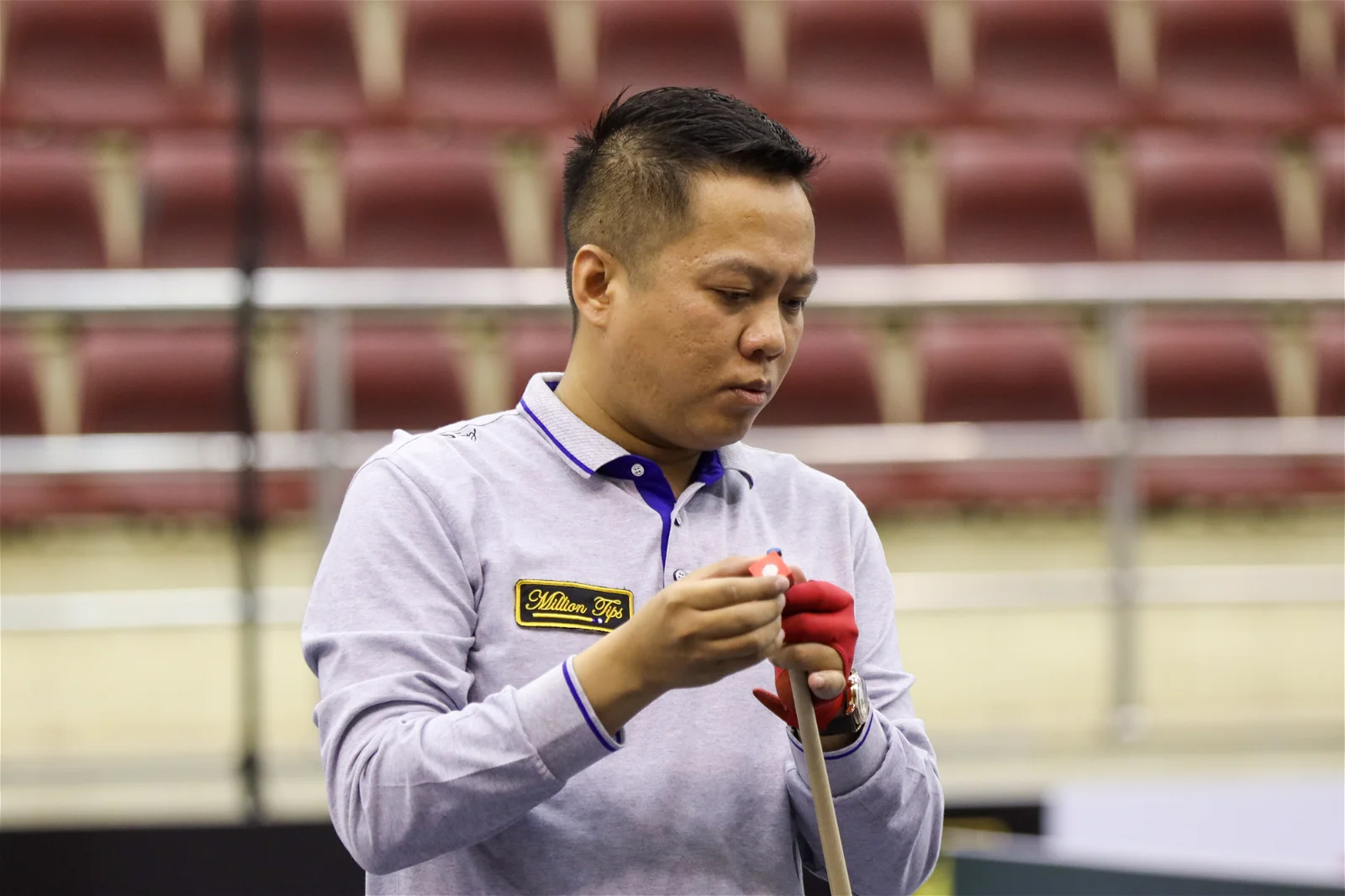 Trần Quyết Chiến, Trần Đức Minh, Nguyễn Chí Long tranh suất tứ kết Giải billiard carom 3 băng World Cup TPHCM 2024