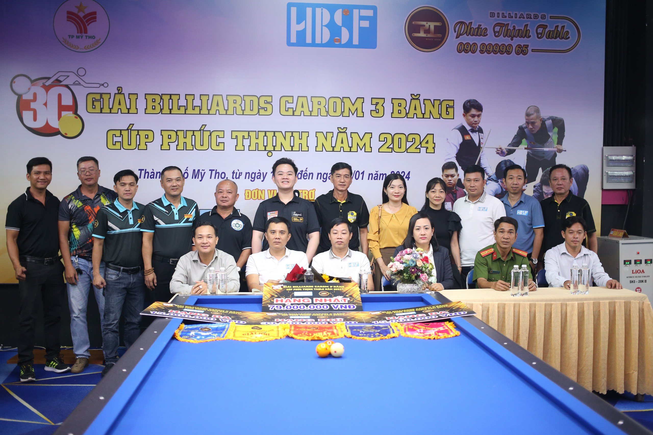 Chính thức khởi tranh giải Billiards Carom 3 Băng Cúp Phúc Thịnh Table 2024