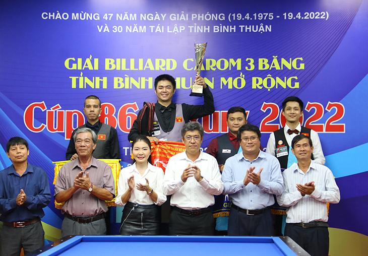 Giải carom 3 băng tỉnh Bình Thuận mở rộng: Hạ Trần Quyết Chiến, Nguyễn Quốc Nguyện vô địch