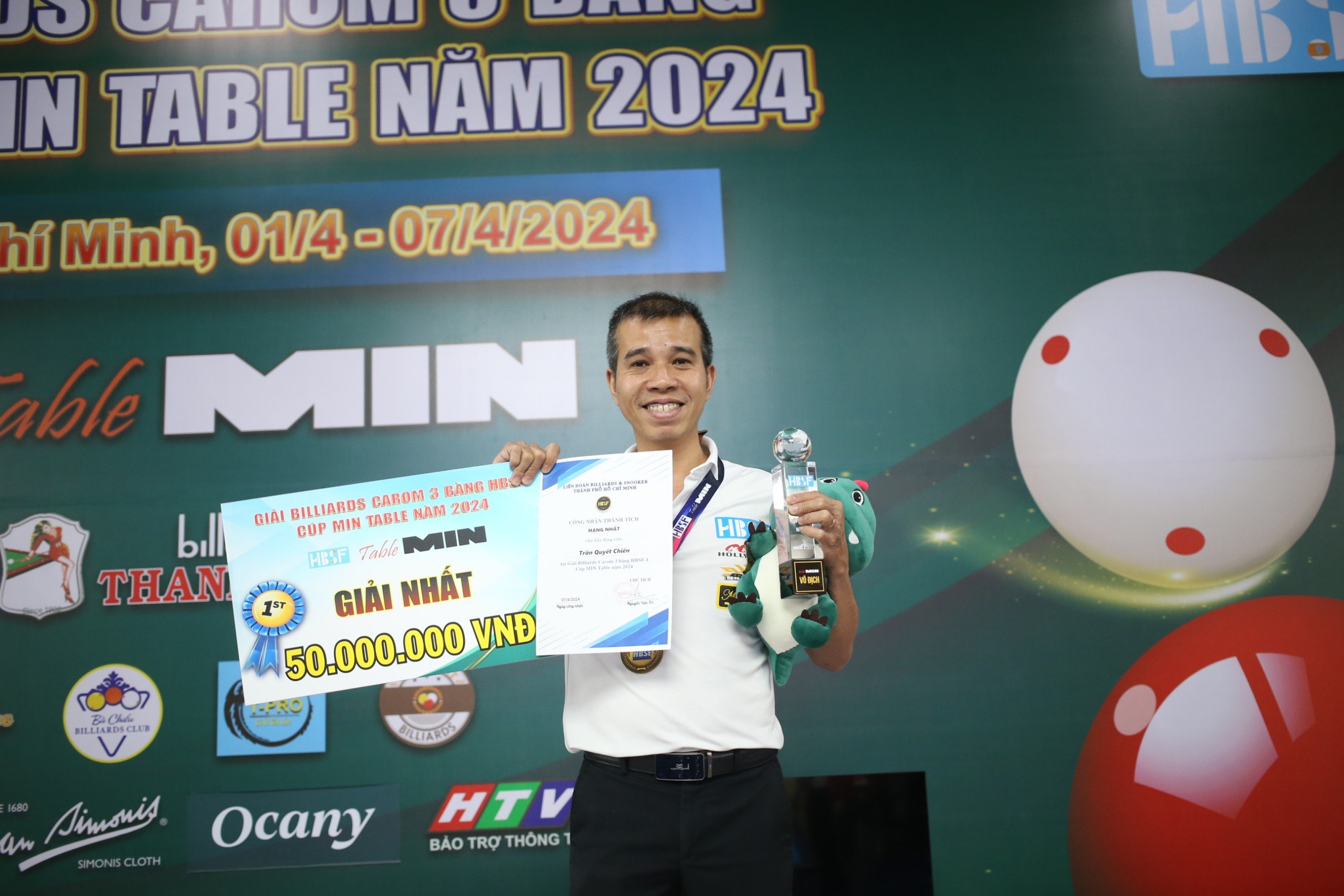Tour 2 billiard 3C HBSF 2024 cúp MIN Table: Trần Quyết Chiến bảo vệ ngôi vương?