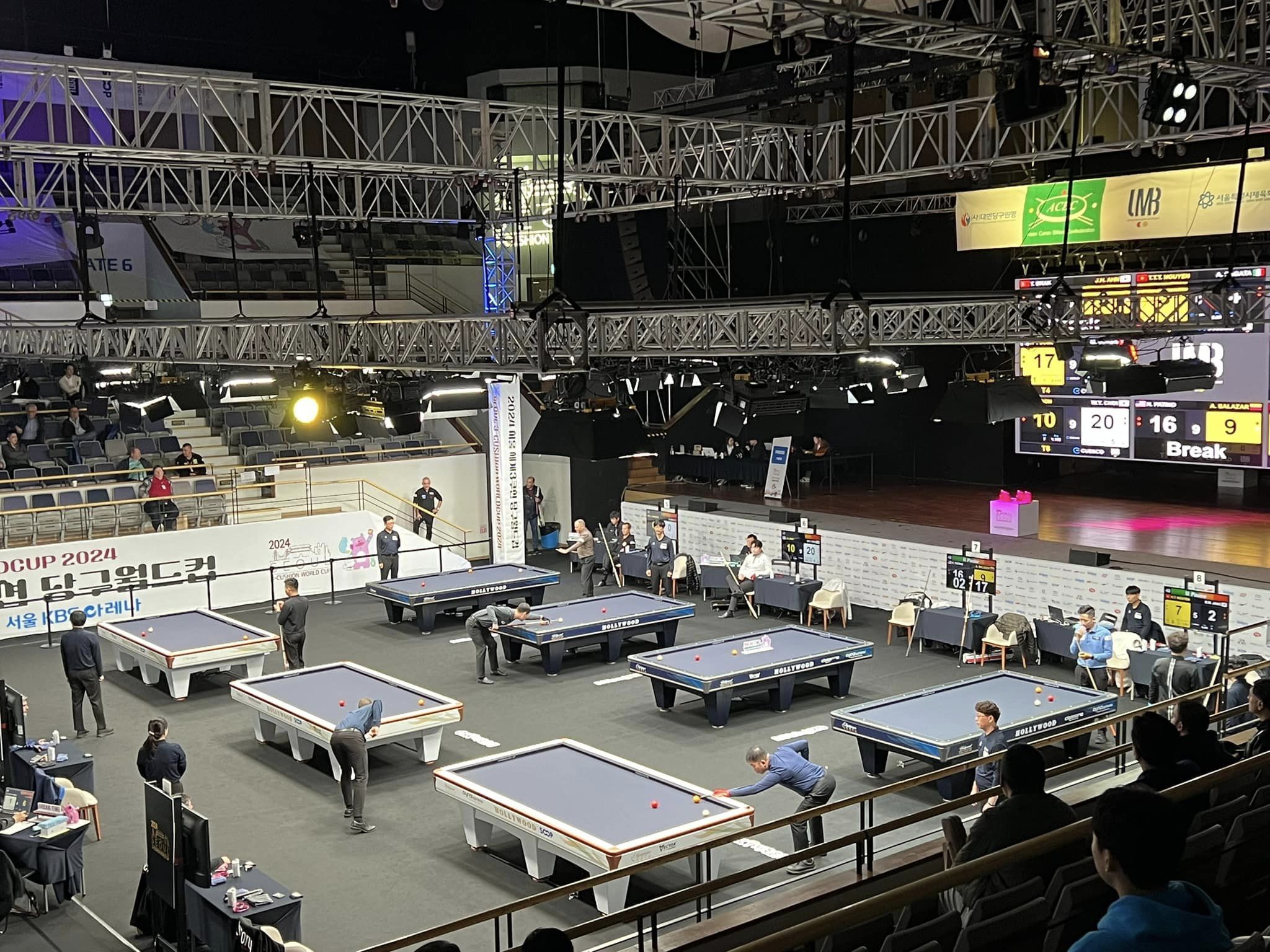 Trực tiếp billiard carom 3 băng Seoul World Cup 2024 ngày 07/11