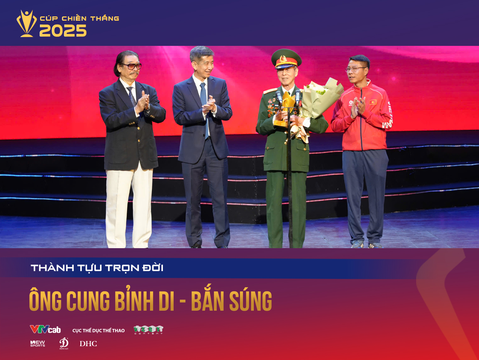 Huyền thoại trên 90 tuổi Cung Bỉnh Di: Từ chiến sĩ Điện Biên đến Giải Thành tựu trọn đời của Cúp Chiến thắng 2025