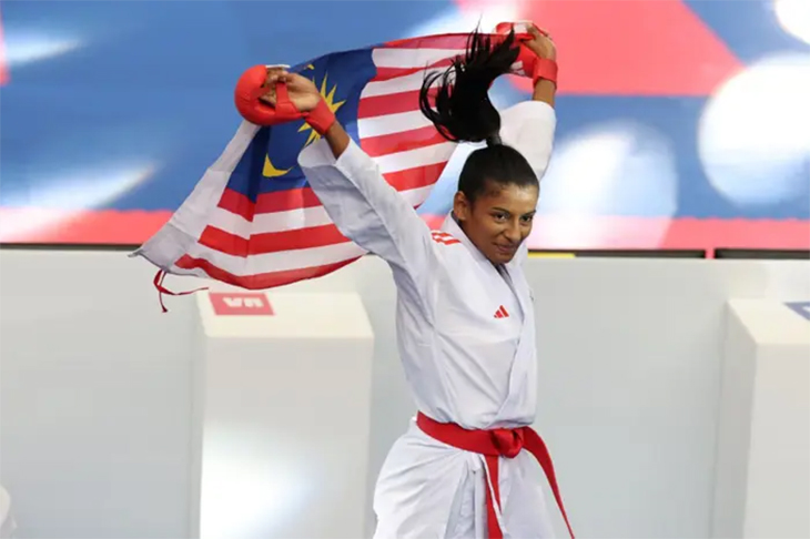 Sinh nhật đáng nhớ khi "nữ hoàng karate" Shahmalarani hoàn thành cú hat-trick vàng tại SEA Games 33