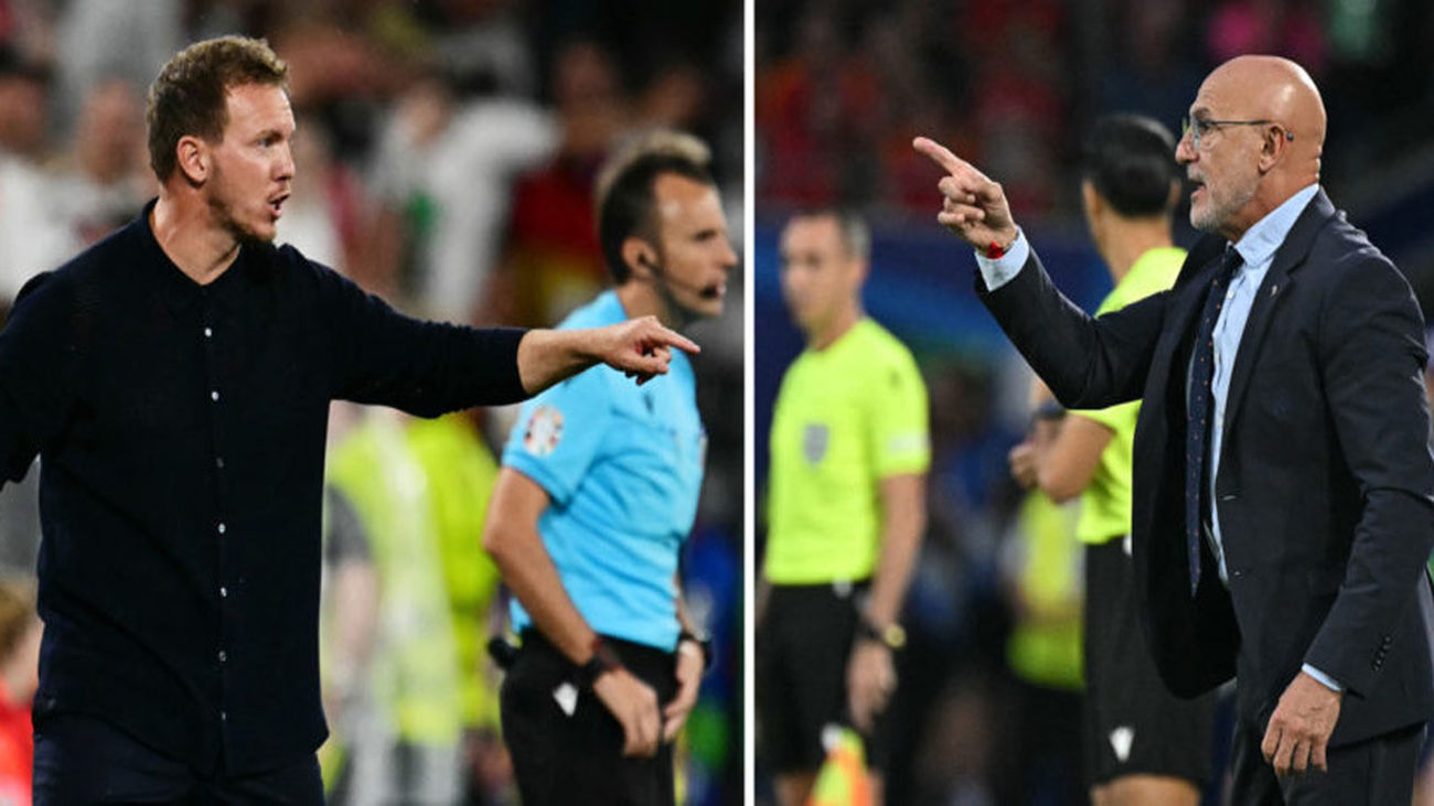 Phân tích các HLV Nagelsmann (Đức) và De la Fuente (Tây Ban Nha) trước tứ kết Euro 2024