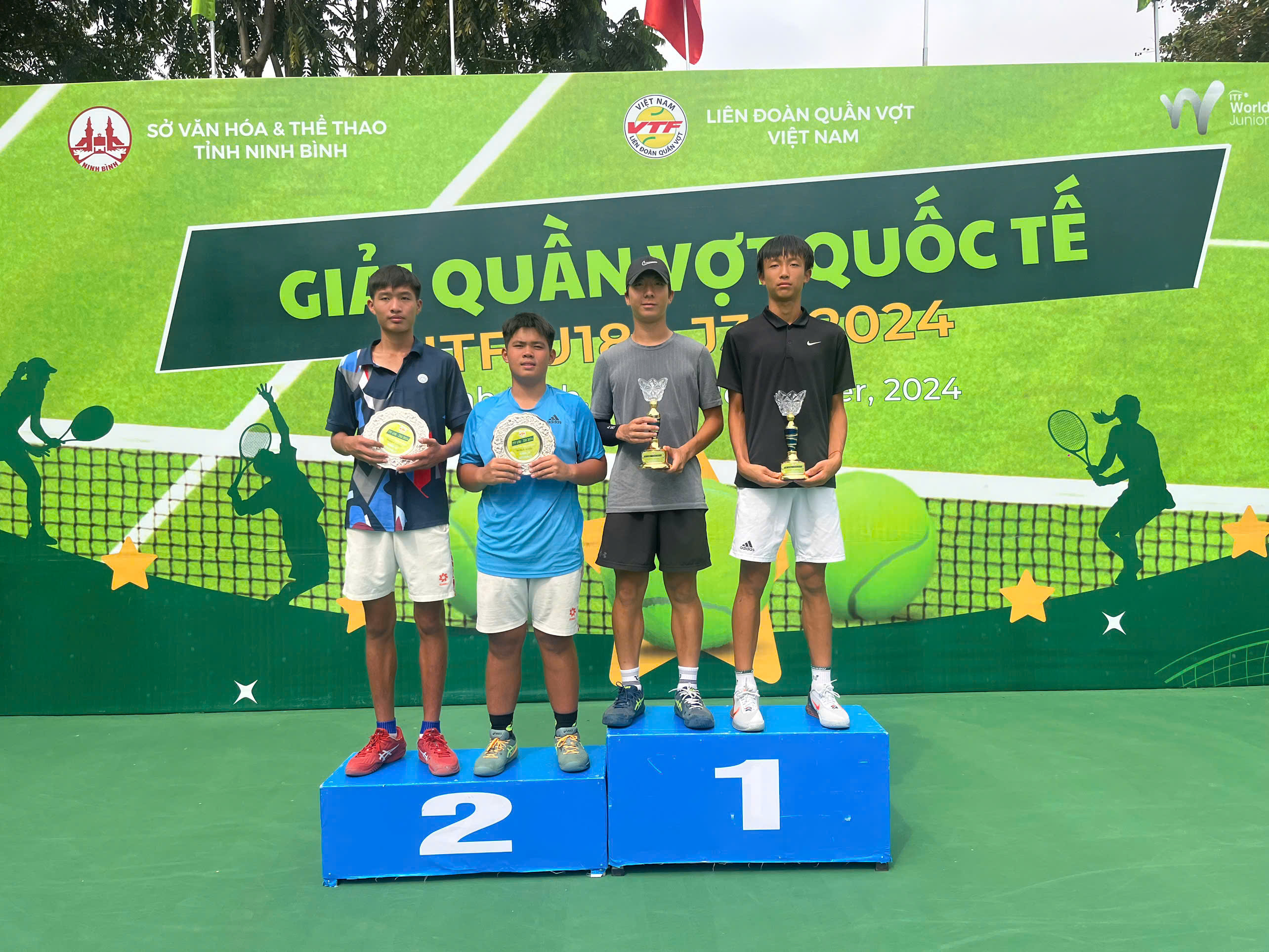 Giải Quần vợt Quốc tế ITF U18 – J30 Ninh Bình 2: Việt Nam giành á quân đôi nam