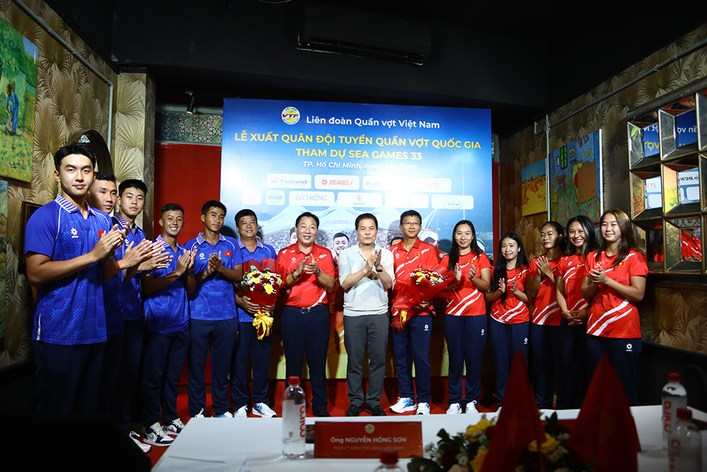 Đội tuyển Quần vợt Quốc gia ch&iacute;nh thức xuất qu&acirc;n dự SEA Games 33 tại Th&aacute;i Lan
