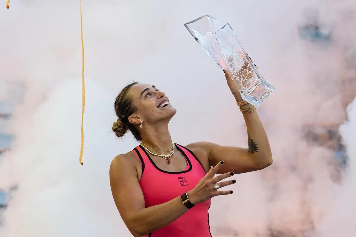 Aryna Sabalenka hoàn tất "Sunshine Double" lịch sử quần vợt: Đỉnh cao bản lĩnh và bài học về giá trị từ sự kiên cường