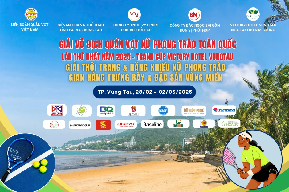 Hơn 100 tay vợt tranh tài tại Giải Vô địch Quần vợt Nữ Phong trào toàn quốc lần thứ 1 năm 2025 Hơn 100 tay vợt tranh tài tại Giải Vô địch Quần vợt Nữ Phong trào toàn quốc lần thứ 1 năm 2025