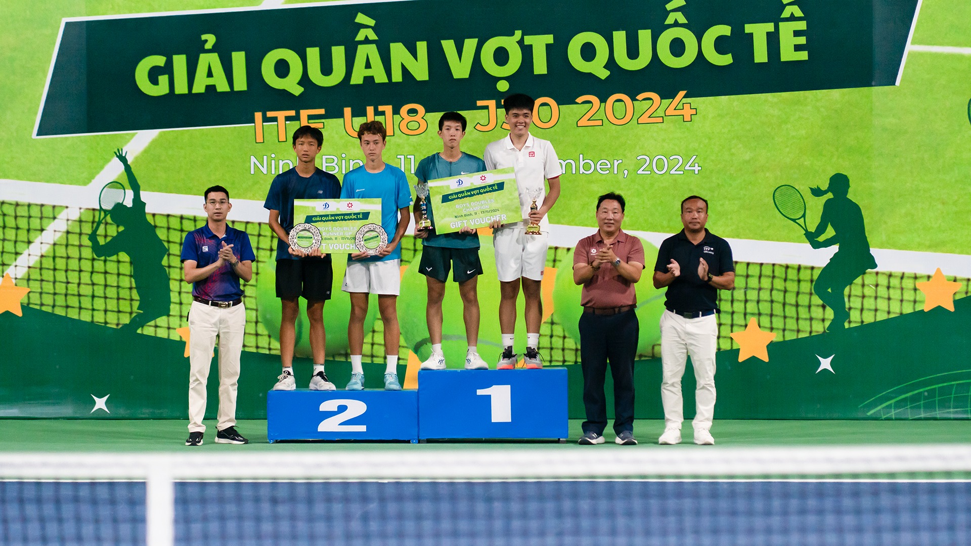 Quần vợt quốc tế ITF &ndash; J30 Ninh B&igrave;nh 1 2024: Phạm La Ho&agrave;ng Anh / Dương Ho&agrave;ng Cương v&ocirc; địch đ&ocirc;i nam
