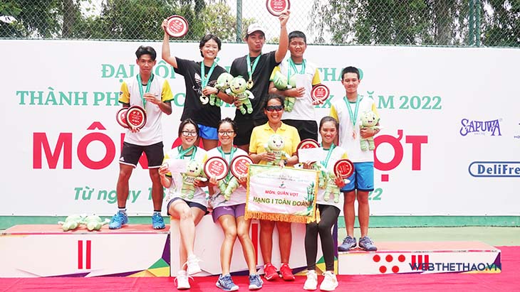 Kết quả và lịch thi đấu tennis Đại hội TDTT TPHCM 2022: Phú Nhuận quét sạch Vàng