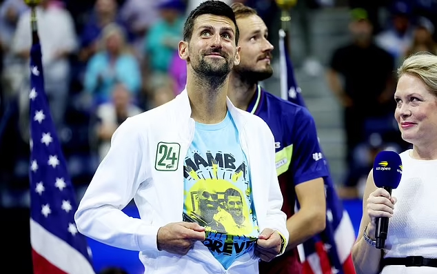 Vô địch tennis US Open 2023, Novak Djokovic tri ân huyền thoại bóng rổ Kobe Bryant