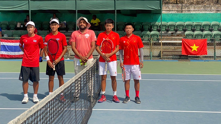 Chung kết vòng loại Giải Junior Davis Cup: Trẻ tennis nam Việt Nam áp đảo Thái Lan