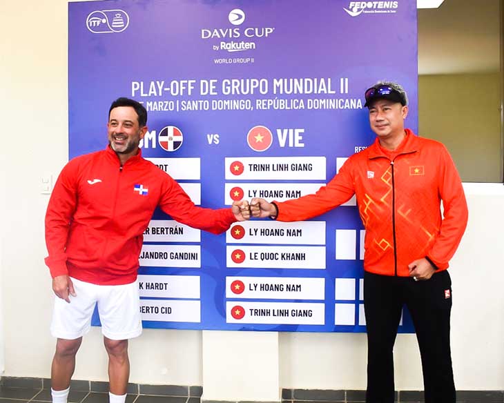 Vòng play-offs Davis Cup nhóm II Thế giới 2022: Xác định các cặp đấu Việt Nam vs Dominica