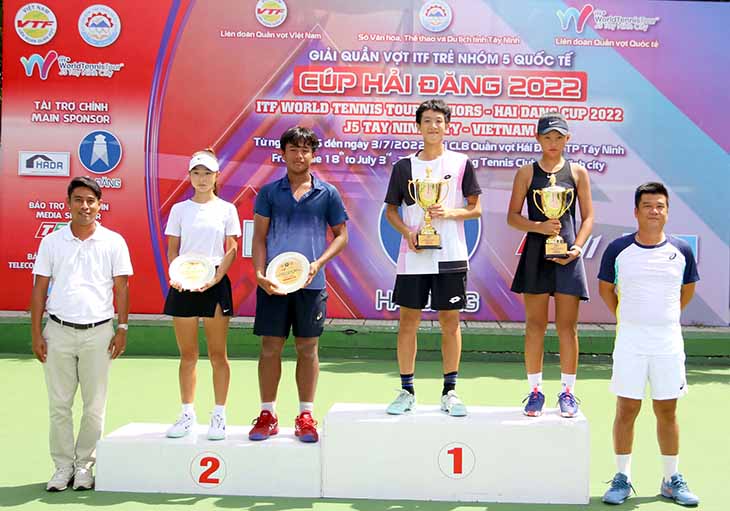 Kết quả tennis ITF U18 nhóm 5 Tây Ninh ngày 26/6: Phạm La Hoàng Anh vô địch đơn nam