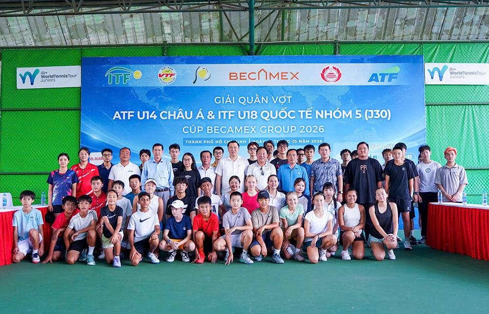 M&ocirc; h&igrave;nh x&atilde; hội h&oacute;a bền vững: Becamex Group đồng h&agrave;nh c&ugrave;ng hệ thống giải quần vợt ATF U14 Ch&acirc;u &Aacute; 1900