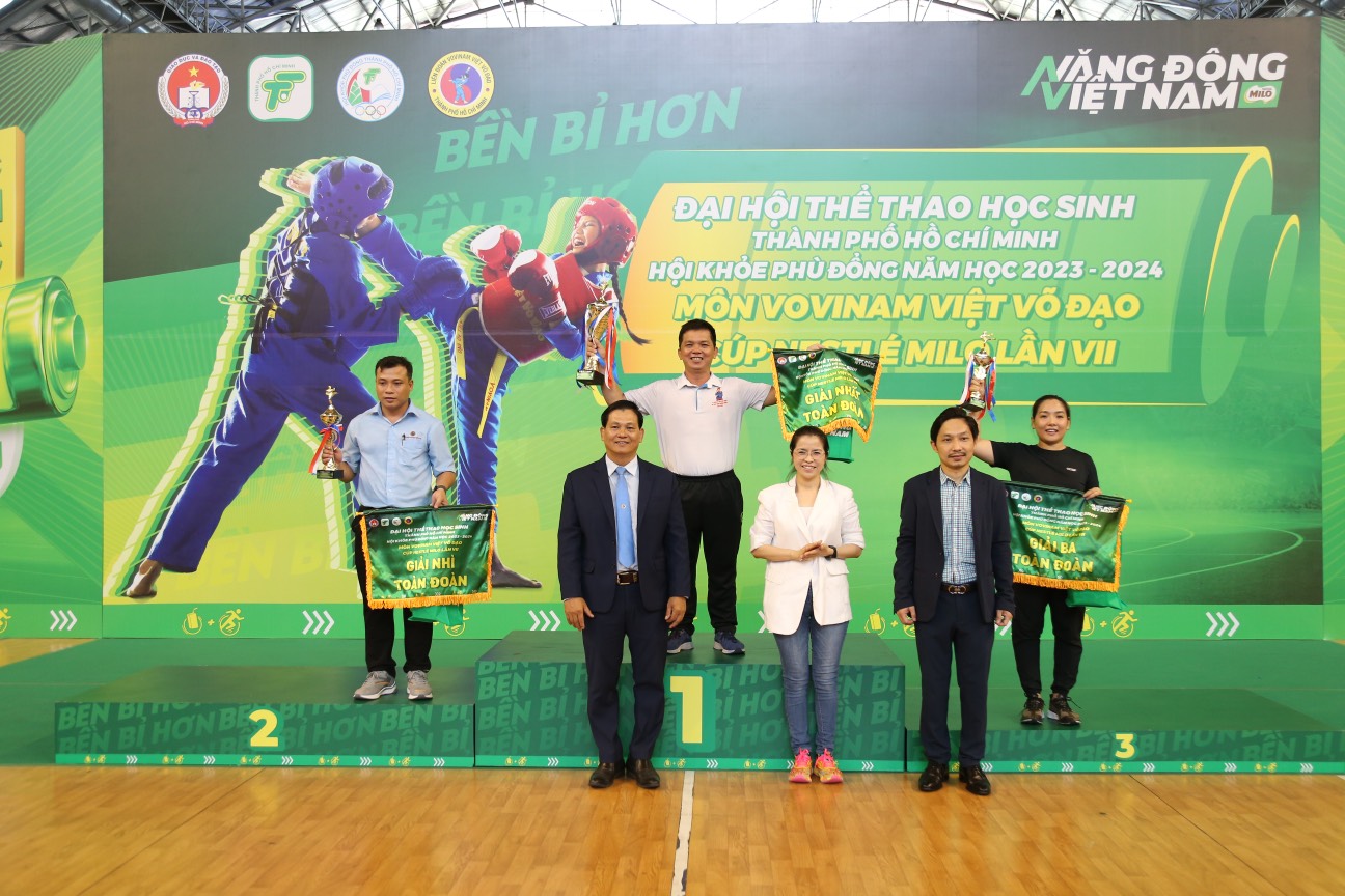 Quận 8 giành ngôi đầu Giải Vovinam Hội khỏe Phù Đổng TP.HCM năm học 2023-2024