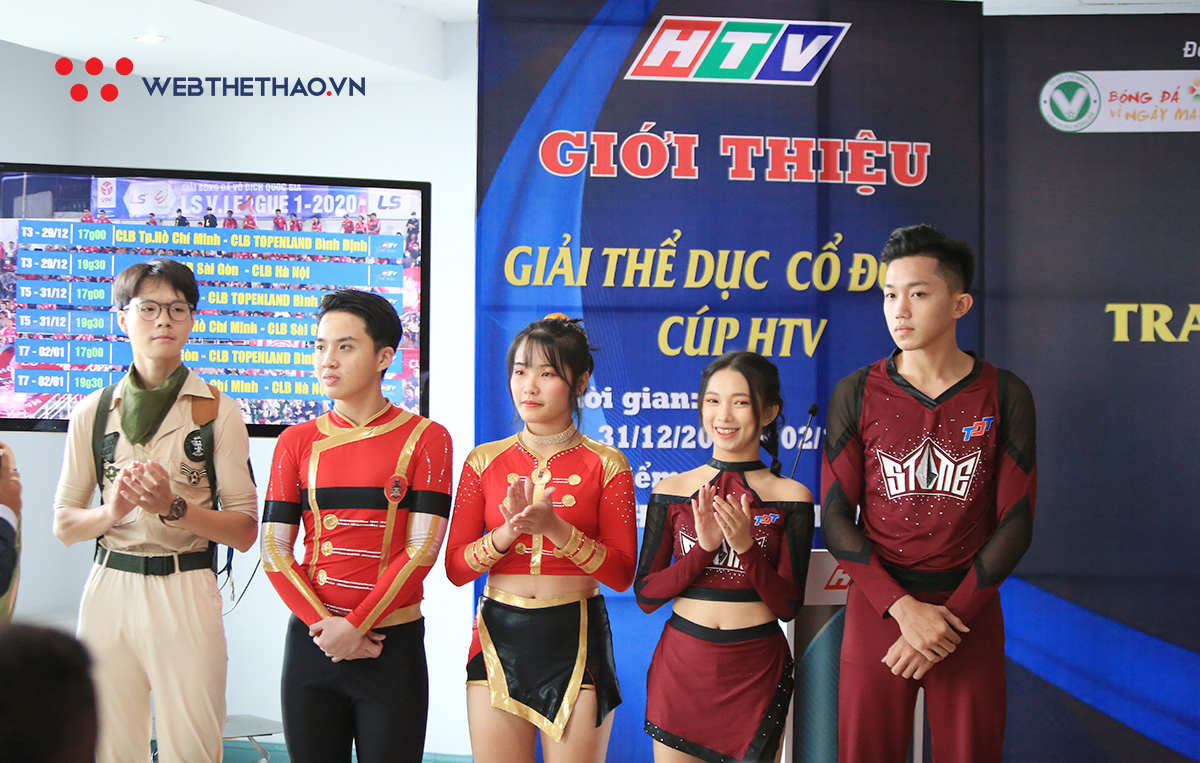 Thể dục cổ động đồng hành Giải bóng đá tứ hùng tranh Cúp HTV 2020