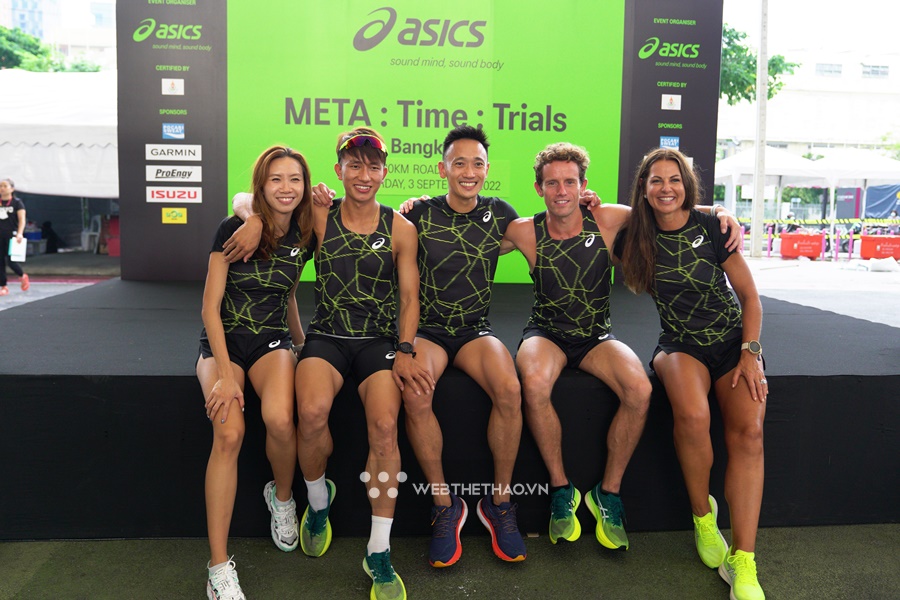 3 tuyển thủ Việt Nam hội ngộ dàn sao điền kinh khu vực trước ngày tranh tài ASICS META : Time : Trials Bangkok