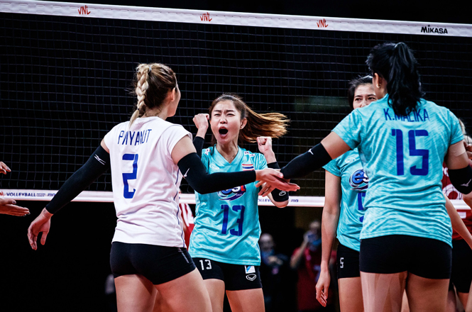 Bóng chuyền nữ Thái Lan có chiến thắng thứ 2 tại VNL 2021