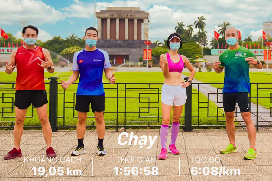 Chạy 19.5km mừng sinh nhật Bác Hồ