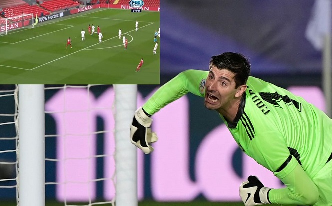 Courtois 2 lần cứu thua cho Real trước Liverpool trong 10 ph&uacute;t