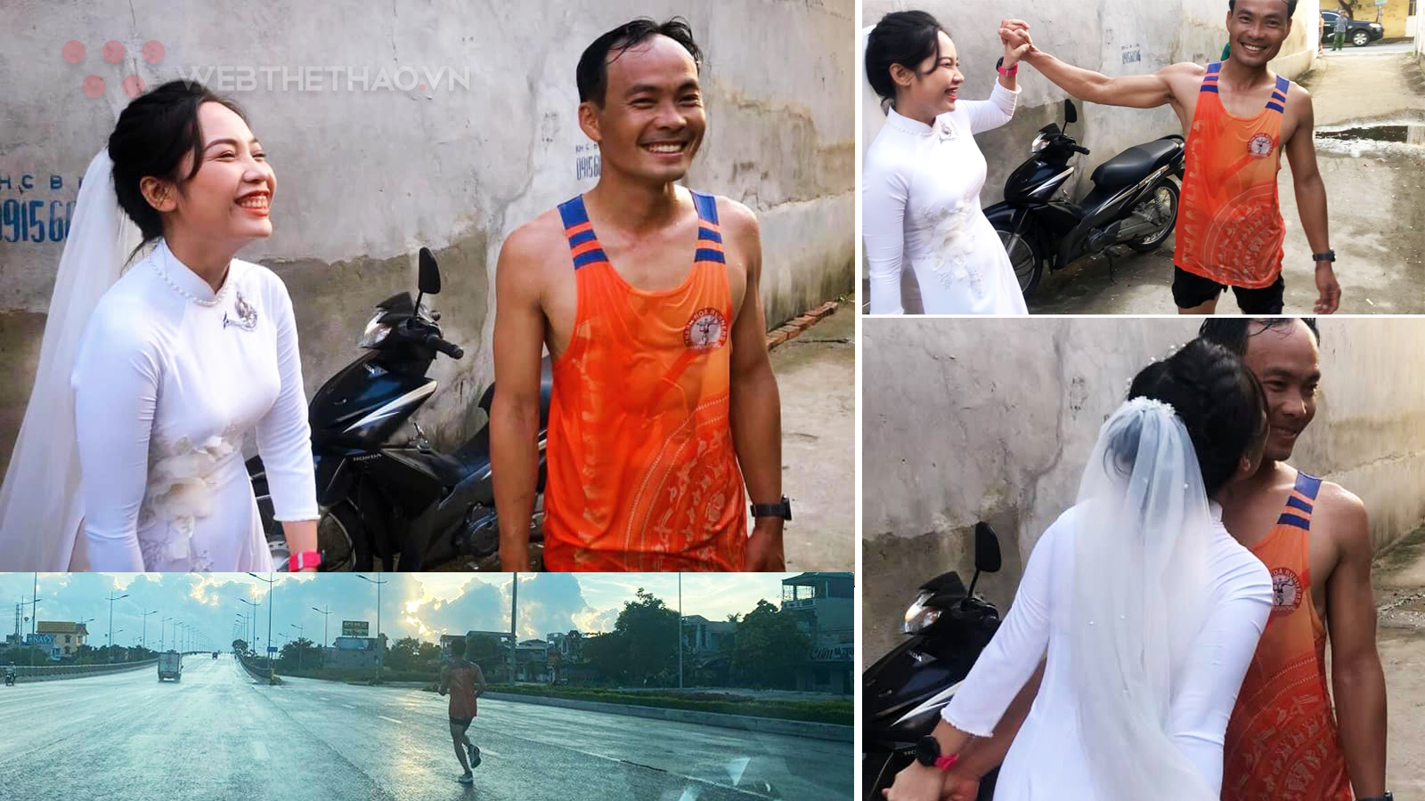 Chàng nông dân nuôi ốc chạy gần 19km đón vợ trong ngày cưới