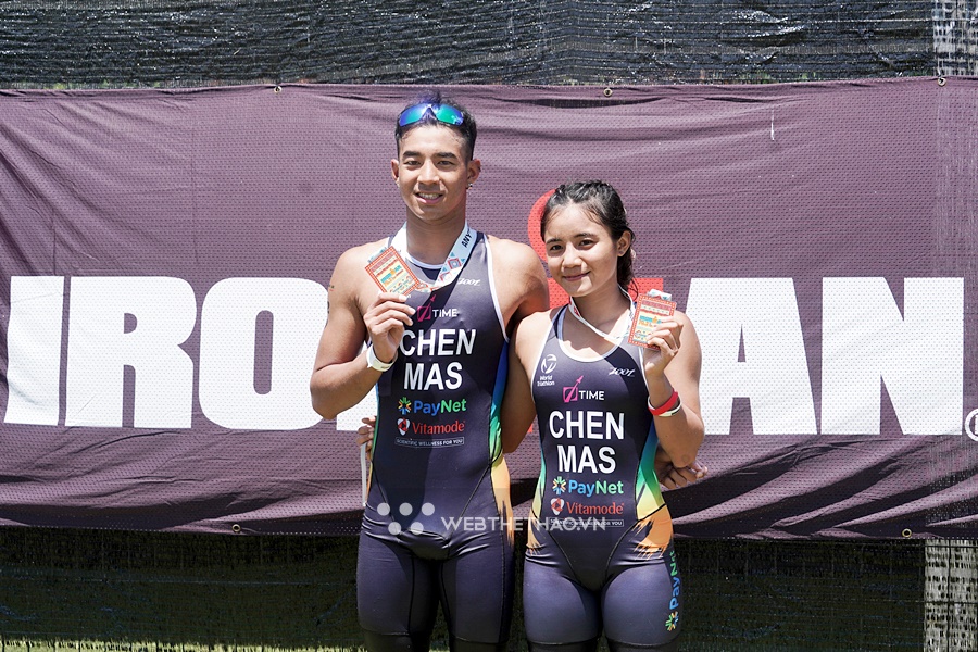 Cô gái từng dự SEA Games 31 thắng cả anh trai tại giải ba môn phối hợp ở Desaru Coast Multisport Festival