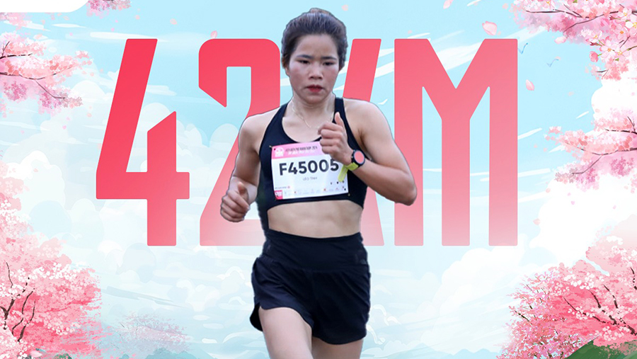 Cô gái vùng núi Sơn La vô địch giải chạy Điện Biên Phủ Marathon 2024