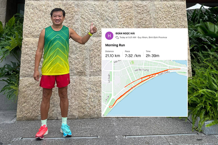 Lái xe xuyên Việt 27 lần, ông Đoàn Ngọc Hải ngủ tạm cabin, cố tập bài chạy bán marathon
