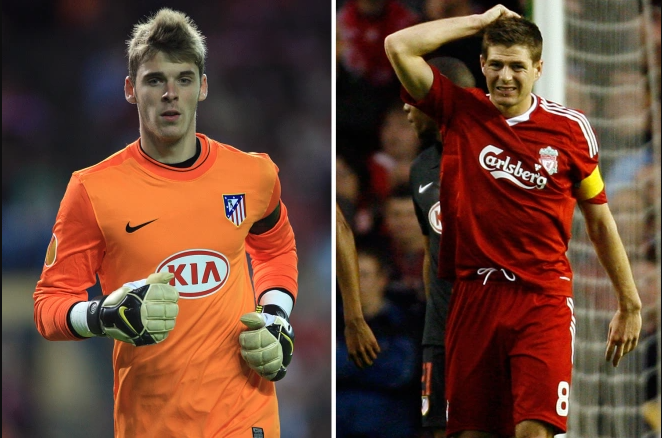 Đội hình Liverpool và Atletico năm 2010 bao gồm cả... De Gea