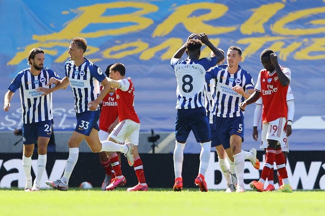 Arsenal phá 3 kỷ lục đau khổ sau trận thua ngược Brighton