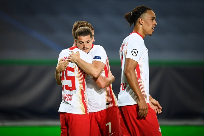 Leipzig ghi bàn lịch sử ở Champions League với 10 cầu thủ tham gia