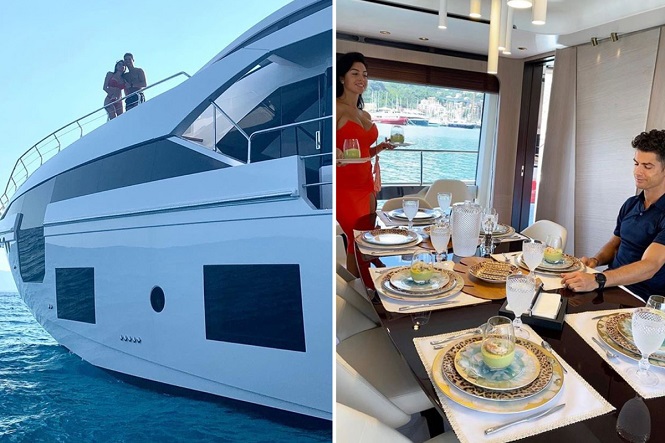 Ronaldo và bạn gái khoe cuộc sống sang chảnh trên du thuyền