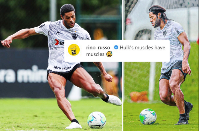 Tiền đạo Hulk khiến người hâm mộ choáng váng với cơ bắp cuồn cuộn