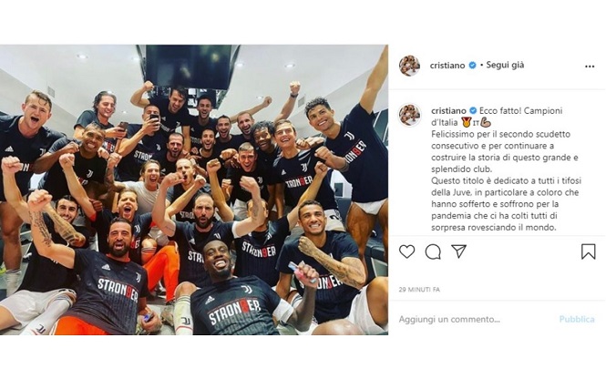 Những lời chia sẻ đầu tiên của Ronaldo sau khi vô địch Serie A