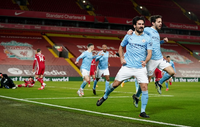Man City san bằng kỷ lục bóng đá Anh sau khi thắng đậm Liverpool Man City san bằng kỷ lục bóng đá Anh sau khi thắng đậm Liverpool