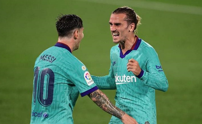 Chiêm ngưỡng Messi kiến tạo bằng gót chân cho Griezmann