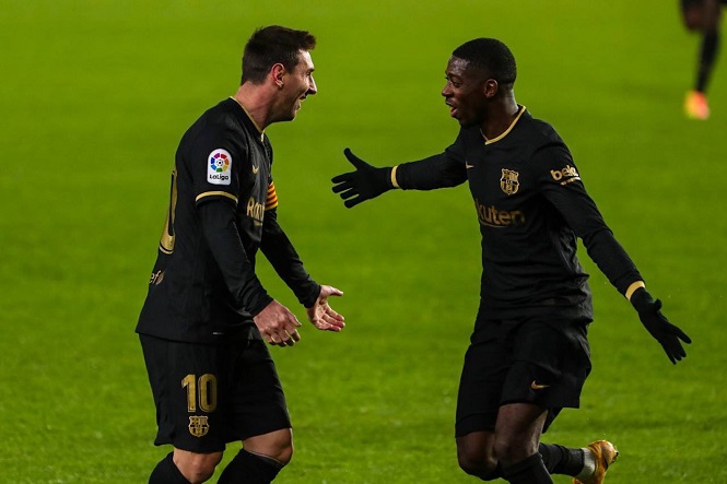 Messi sút phạt đẹp mắt để độc chiếm ngôi Vua phá lưới La Liga