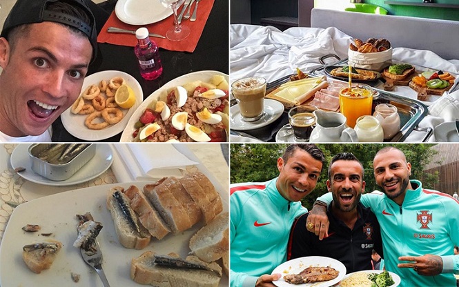 Cristiano Ronaldo tự phạt chống đẩy sau khi bỏ... ăn kiêng Cristiano Ronaldo tự phạt chống đẩy sau khi bỏ... ăn kiêng