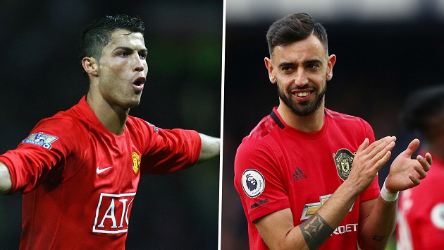 Fernandes bắt kịp thành tích của Ronaldo ở Ngoại hạng Anh