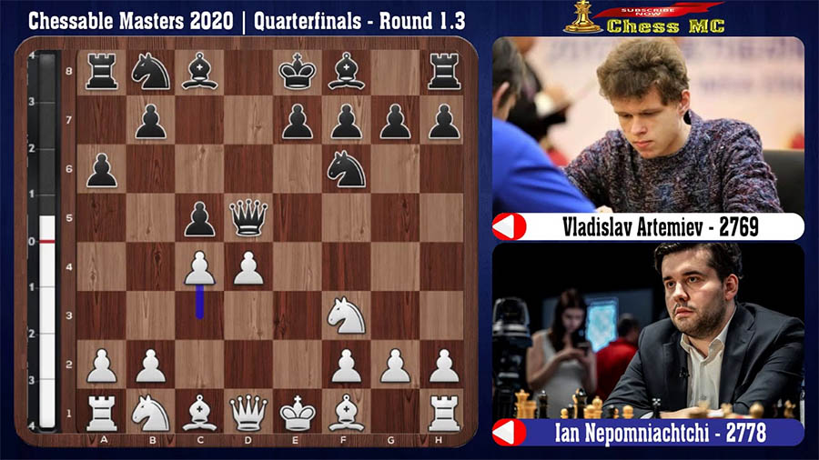 Kết quả giải cờ vua Chessable Masters khuya 25/6: Ưu thế cho Carlsen và Nepomniachtchi