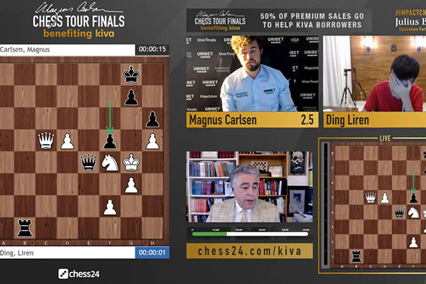 Kết quả giải cờ vua Magnus Carlsen Tour Finals ngày 12/8: Vua cờ tranh vô địch