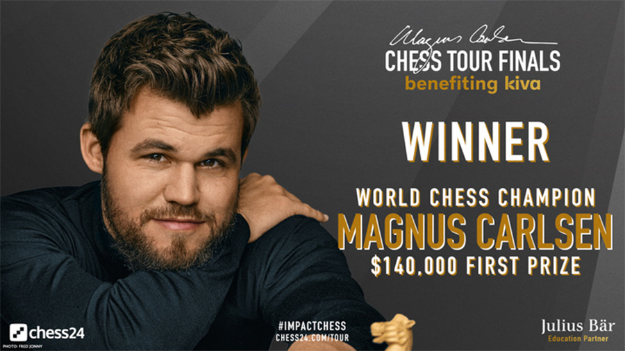Kết quả chung kết giải cờ vua Magnus Carlsen Tour Finals ngày 20/8: Vua cờ vô địch