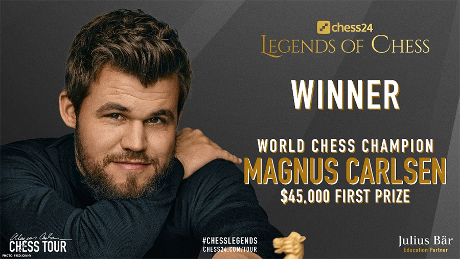 Kết quả giải cờ vua Legends of Chess ngày 04/08: Vua cờ vô địch liền coi khinh quần hùng