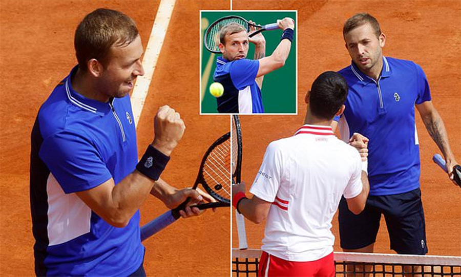 Kết quả tennis Monte-Carlo Rolex Masters ngày 15/4: Số 1 Anh Dan Evans bất ngờ loại số 1 thế giới Djokovic!