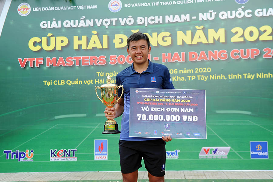 Kết quả giải quần vợt VĐQG hôm nay, 21/6: Lý Hoàng Nam vô địch đơn nam