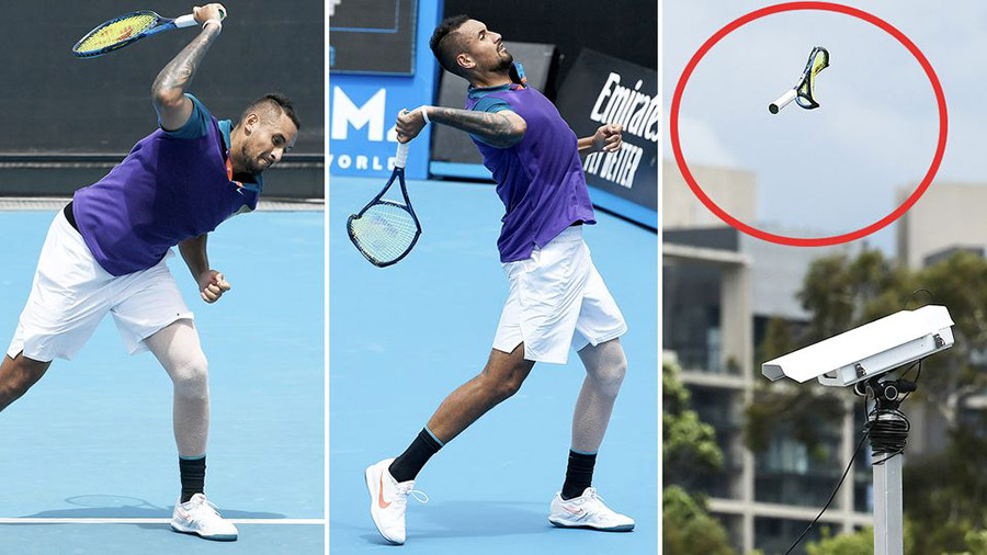 Sao tennis Nick Kyrgios tự thua theo đúng phong cách "siêu quậy"!