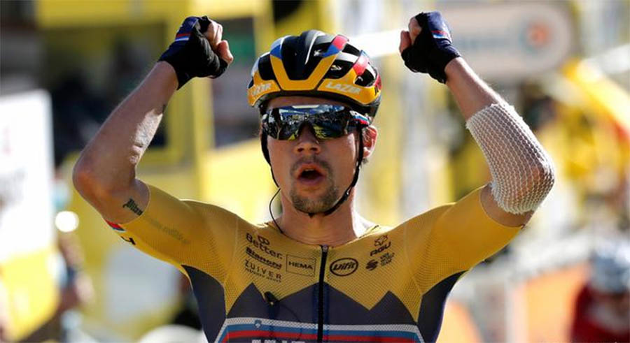 Kết quả vòng 4 đua xe đạp Tour de France: Roglic bứt tốc đúng lúc